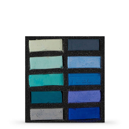 AS Extra Soft Square Pastels Box of 10 - Turquoise and Blues