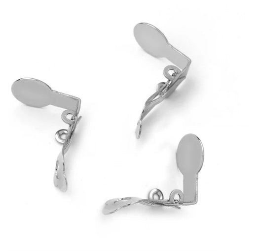 Arbee Clip-On Earring 13mm Silver Pkt 6