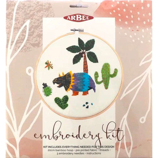 Arbee Embroidery Kit - Cactus Dinosaur