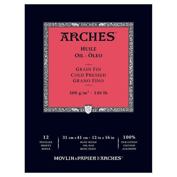 Arches Oil Paper Pad 300gsm Medium 12 sheets 31x41cm