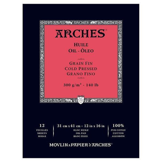 Arches Oil Paper Pad 300gsm Medium 12 sheets 31x41cm