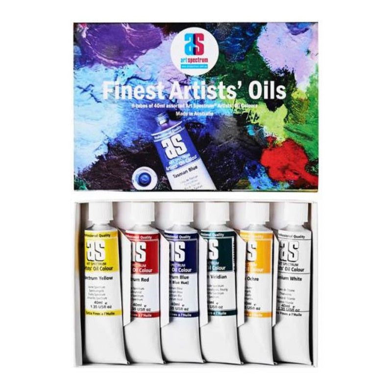 Art Spectrum Artists Oil Paint Set of 6 x 40ml TUBES