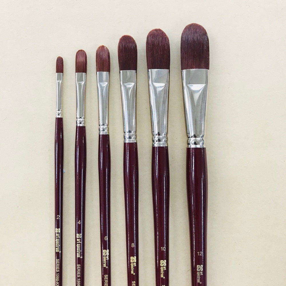 Art Spectrum BRUSH 1500 Maroon SYNTHETIC FILBERT