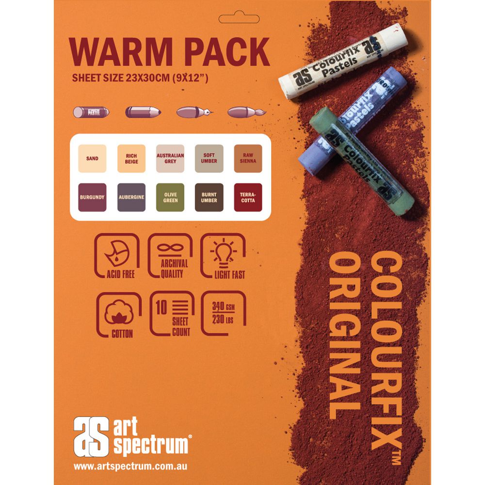 Art Spectrum Colourfix Original 340g 23x30cm WARM pack of 10