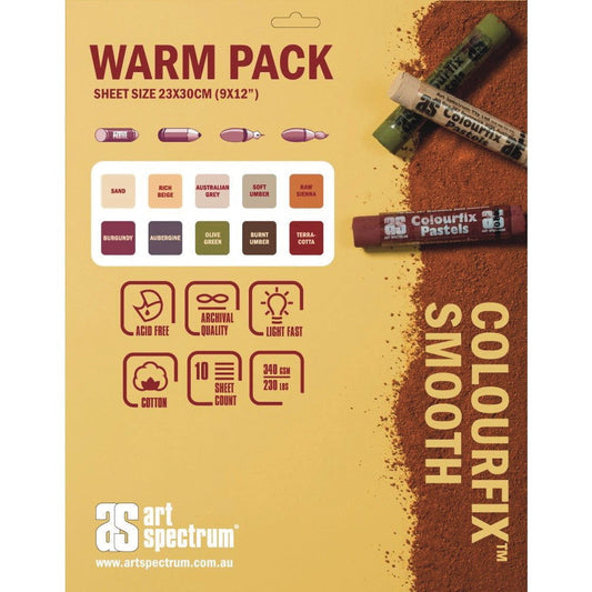 Art Spectrum Colourfix Smooth 340g 23x30cm WARM pack of 10