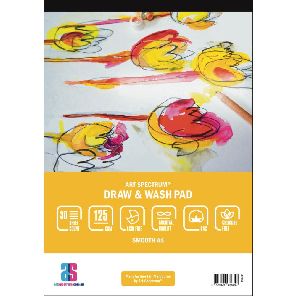 Art Spectrum Draw and Wash Pad 125gsm Smooth A4