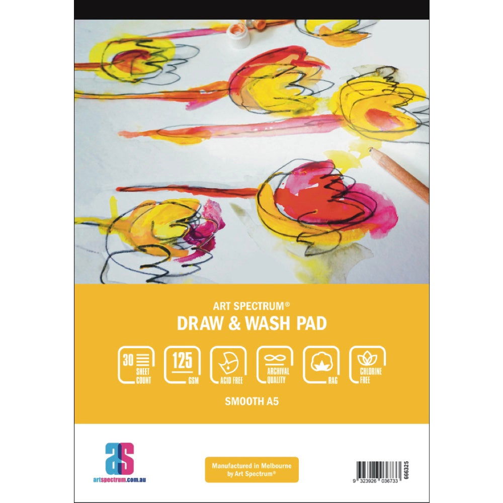 Art Spectrum Draw and Wash Pad 125gsm Smooth A5