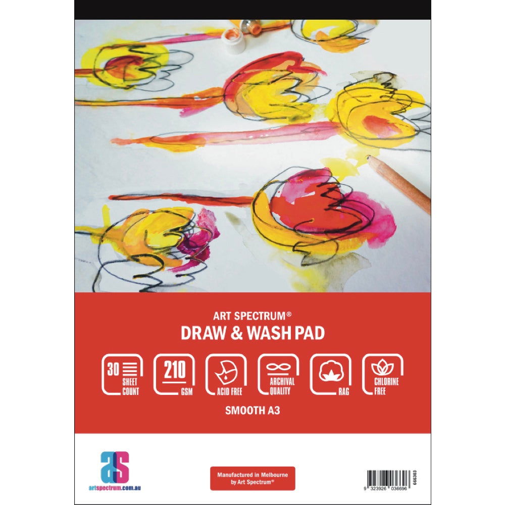 Art Spectrum Draw and Wash Pad 210gsm Smooth A3