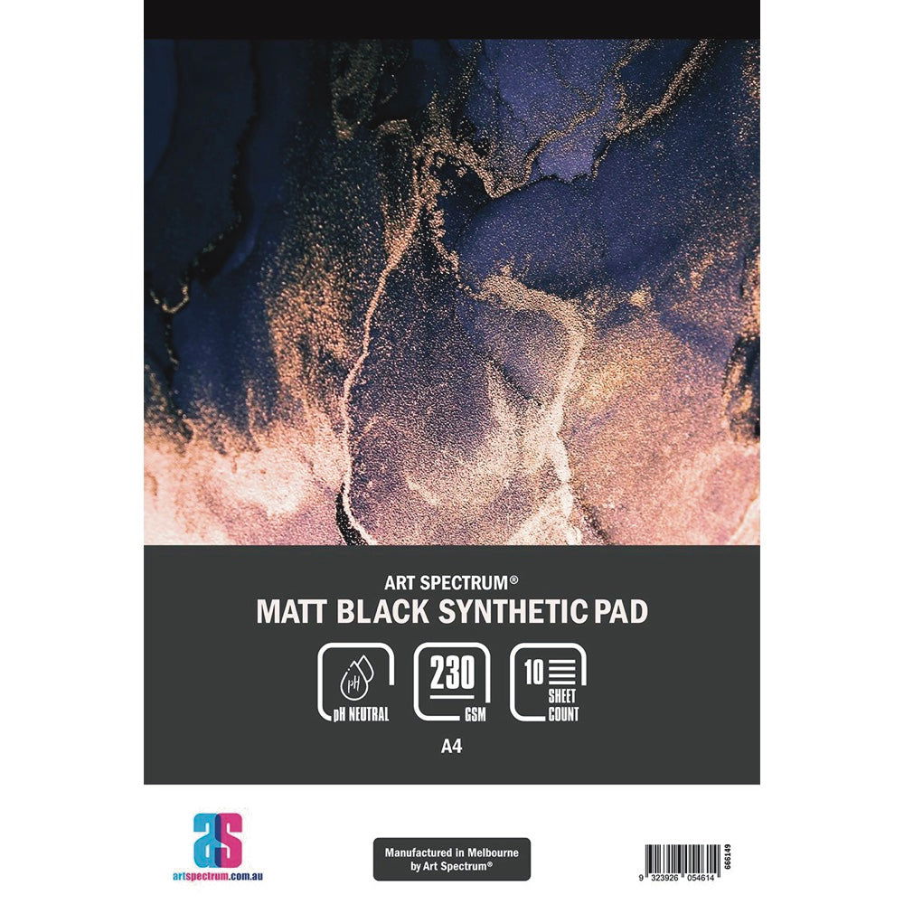 Art Spectrum Matt Black Synthetic Pad 230gsm A4