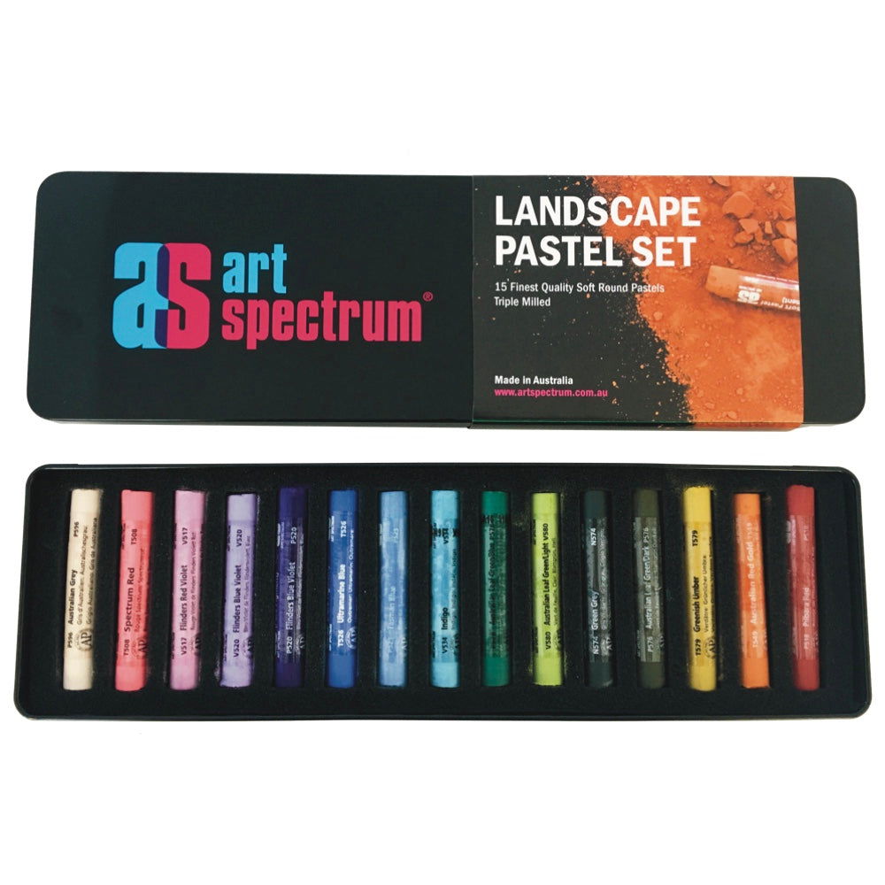 Art Spectrum Soft Round PASTEL Box of 15 - Landscape Colours