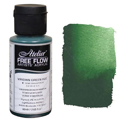 Atelier Free Flow Acrylic 60ml S1 Viridian Green Hue