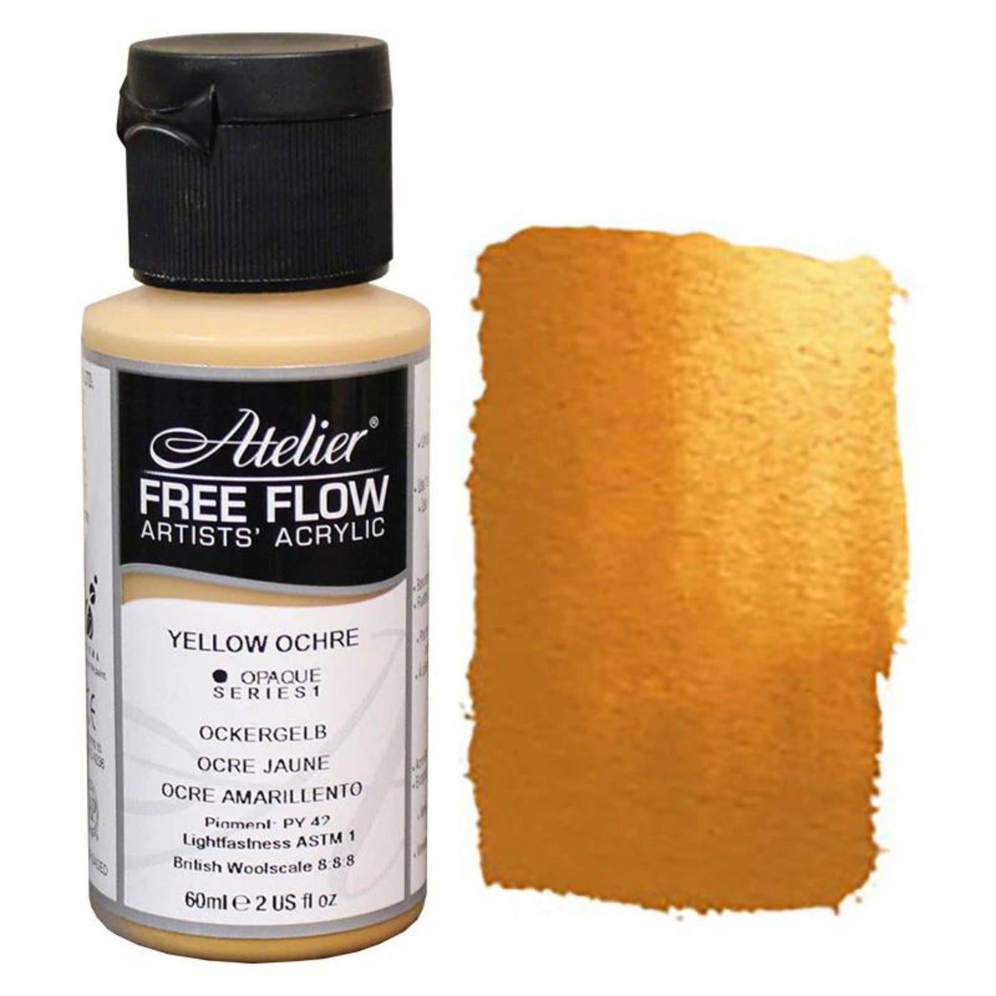 Atelier Free Flow Acrylic 60ml S1 Yellow Ochre