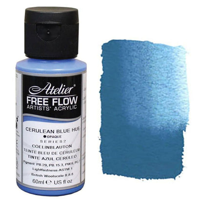 Atelier Free Flow Acrylic 60ml S2 Cerulean Blue Hue