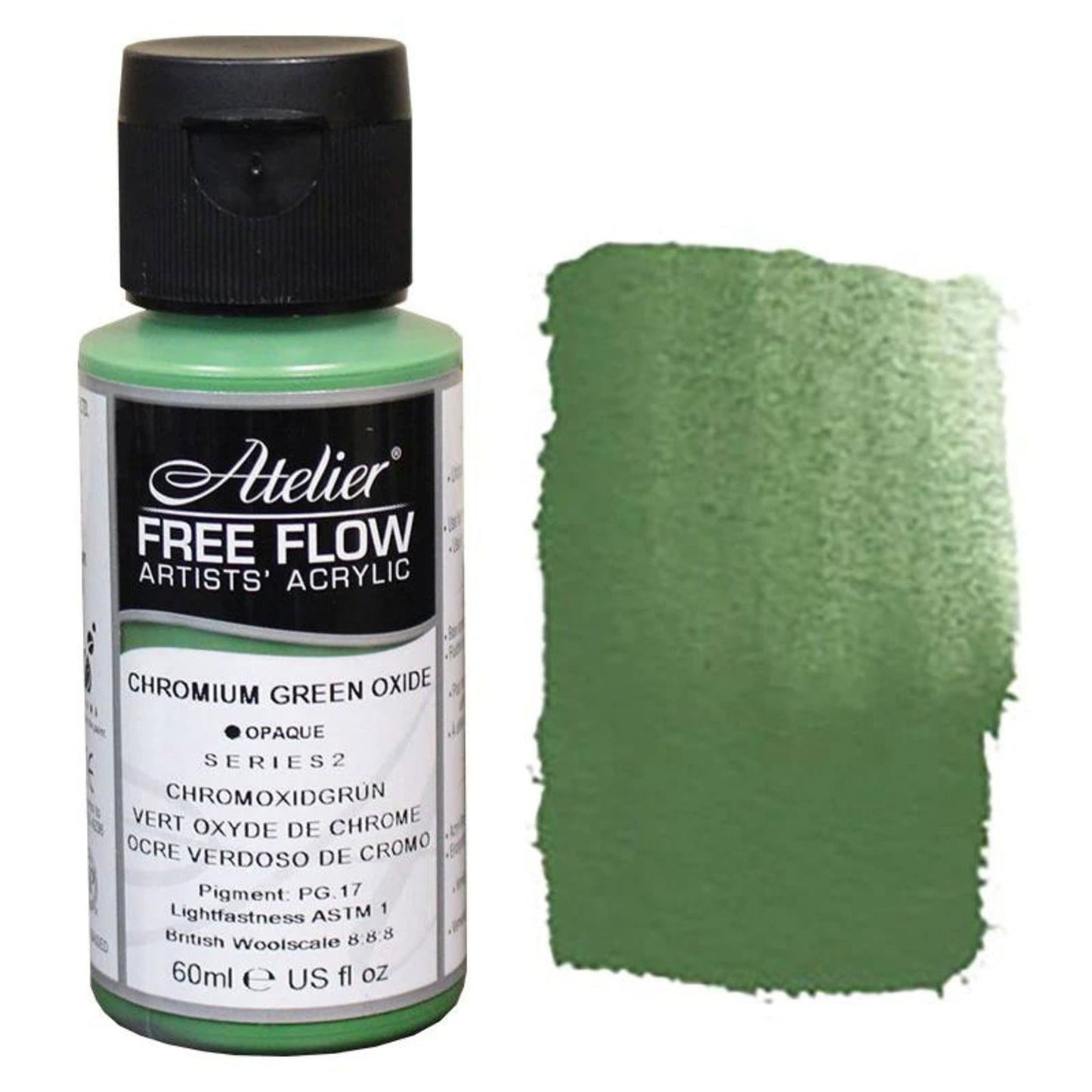 Atelier Free Flow Acrylic 60ml S2 Chromium Green Oxide