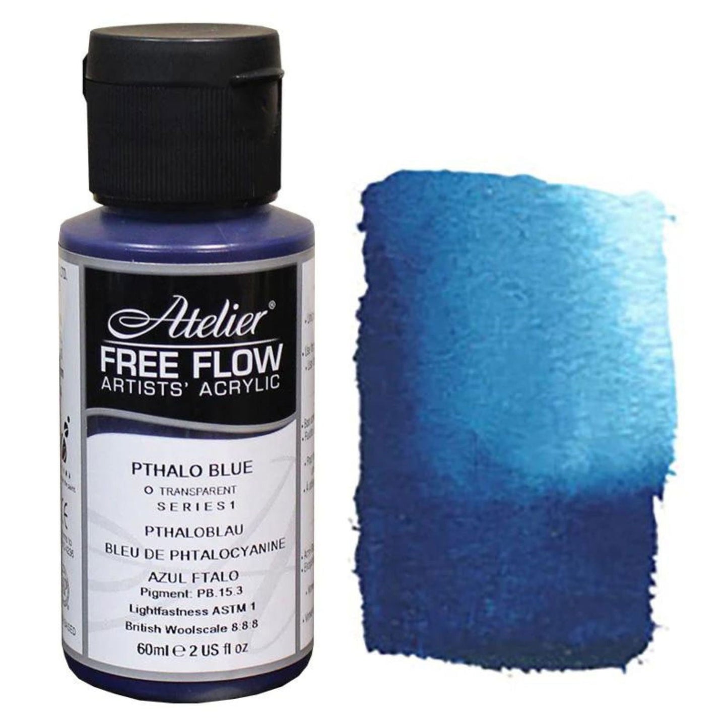 Atelier Free Flow Acrylic 60ml S1 Phthalo Blue