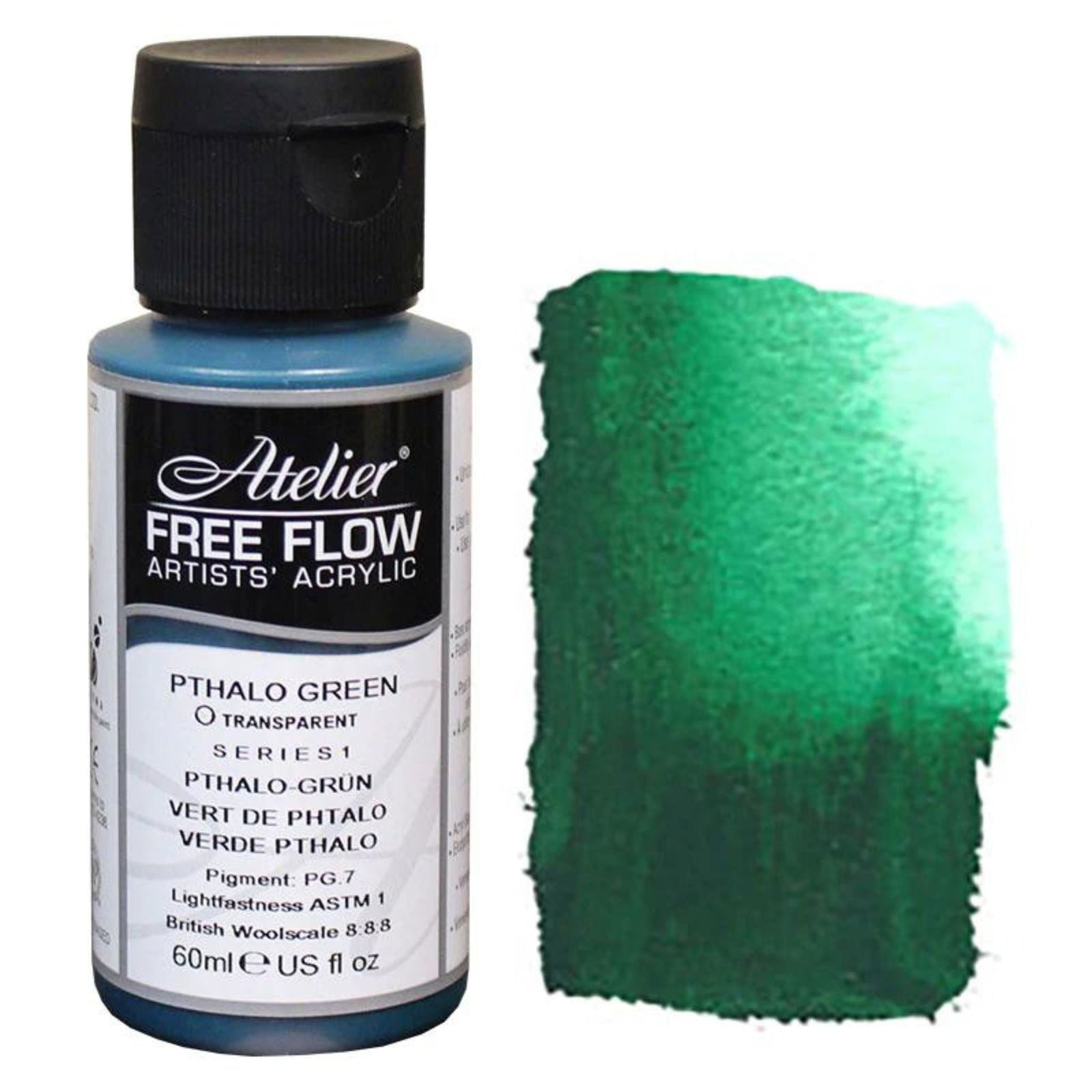 Atelier Free Flow Acrylic 60ml S1 Phthalo Green