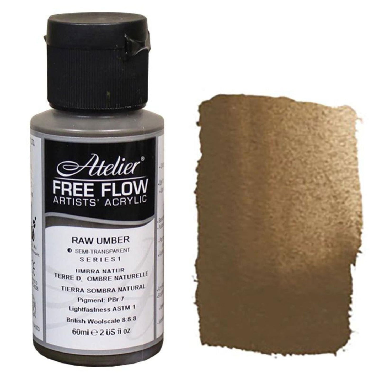 Atelier Free Flow Acrylic 60ml S1 Raw Umber