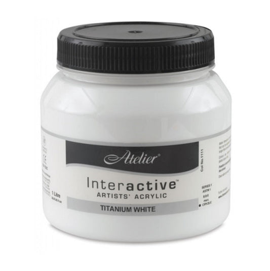 Atelier Interactive Acrylic 1 Litre S1 Titanium White