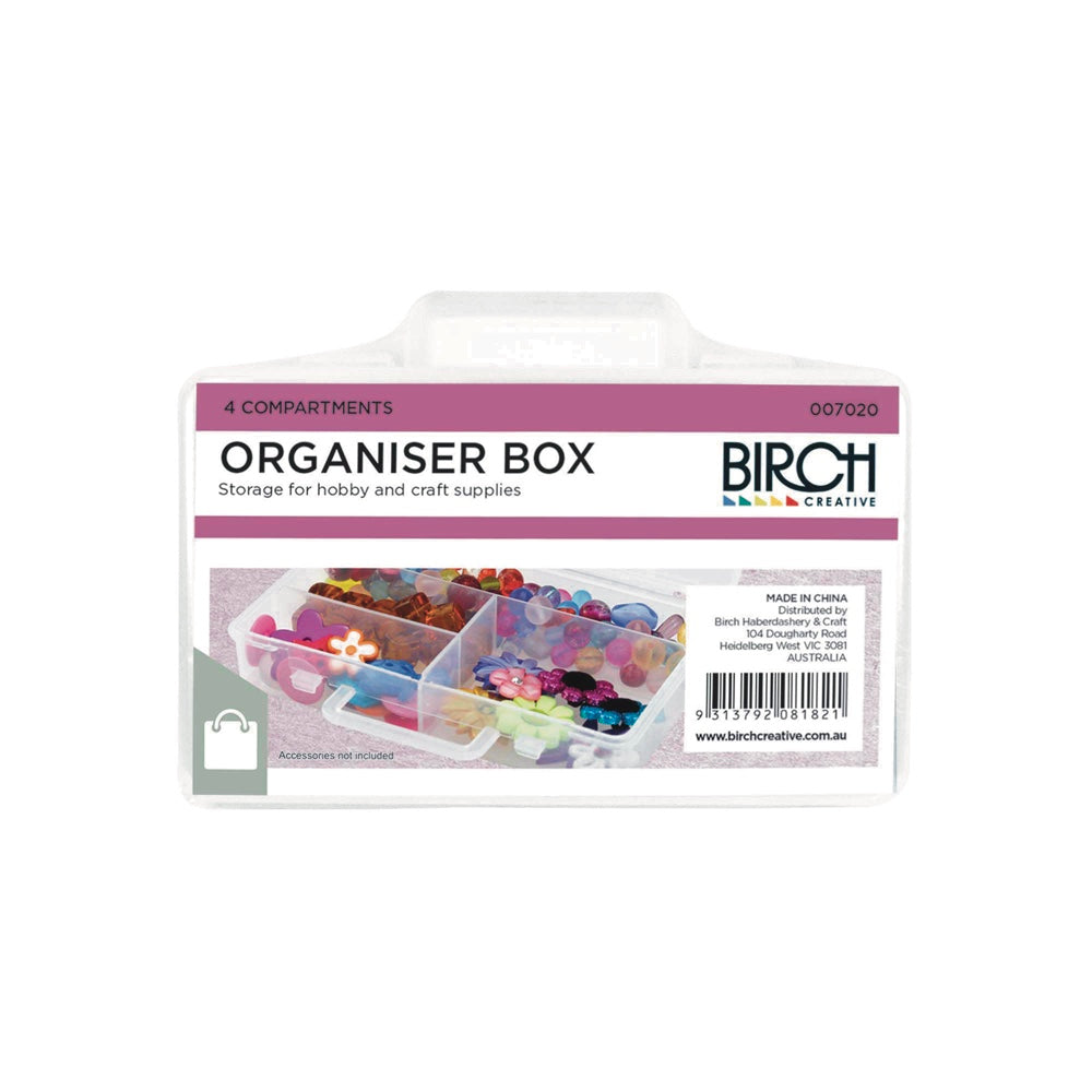 Birch Small Organiser Box - 4 compartments