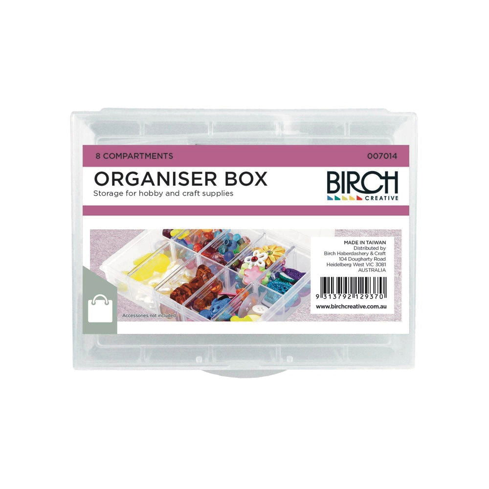 Birch Small Organiser Box - 8 compartments