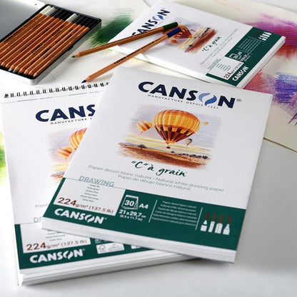 Canson CA Grain 224 Pad White 30 sheets