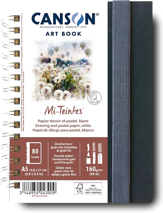 Canson Mi-Teintes A5 Prof Portrait Book 160g 40 sheets - Canson