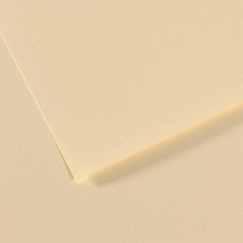 Canson Mi-Teintes Sheet 160gsm 50x65cm 101 Pale Yellow