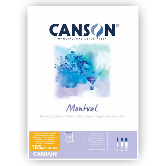 Canson Montval 185g Watercolour Pad Medium - Montval