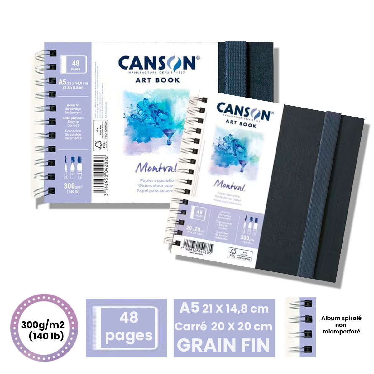 Canson Prof Book 300 Pro Montval 24SH 20x20