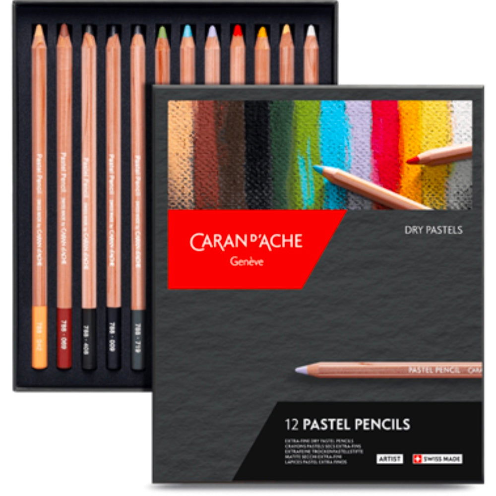 Caran DAche Pastel Pencils Assorted box of 12