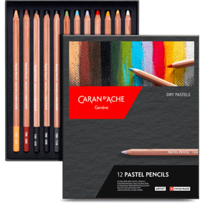 Caran DAche Pastel Pencils Assorted box of 12