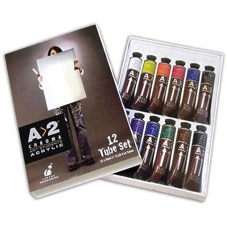 Chroma A2 Acrylic 12 x 20ml Tube Set