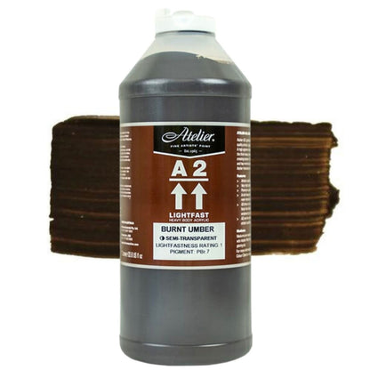 Chroma A2 Acrylic 1 Litre BURNT UMBER