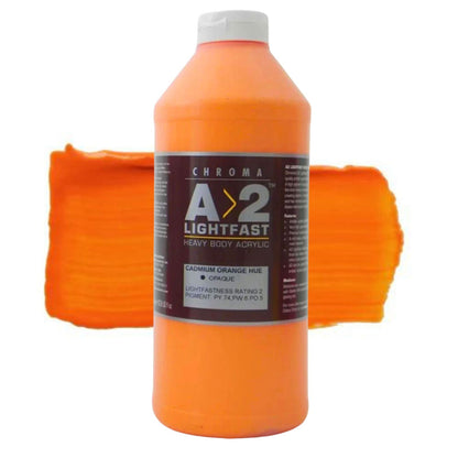 Chroma A2 Acrylic 1 Litre CADMIUM ORANGE HUE