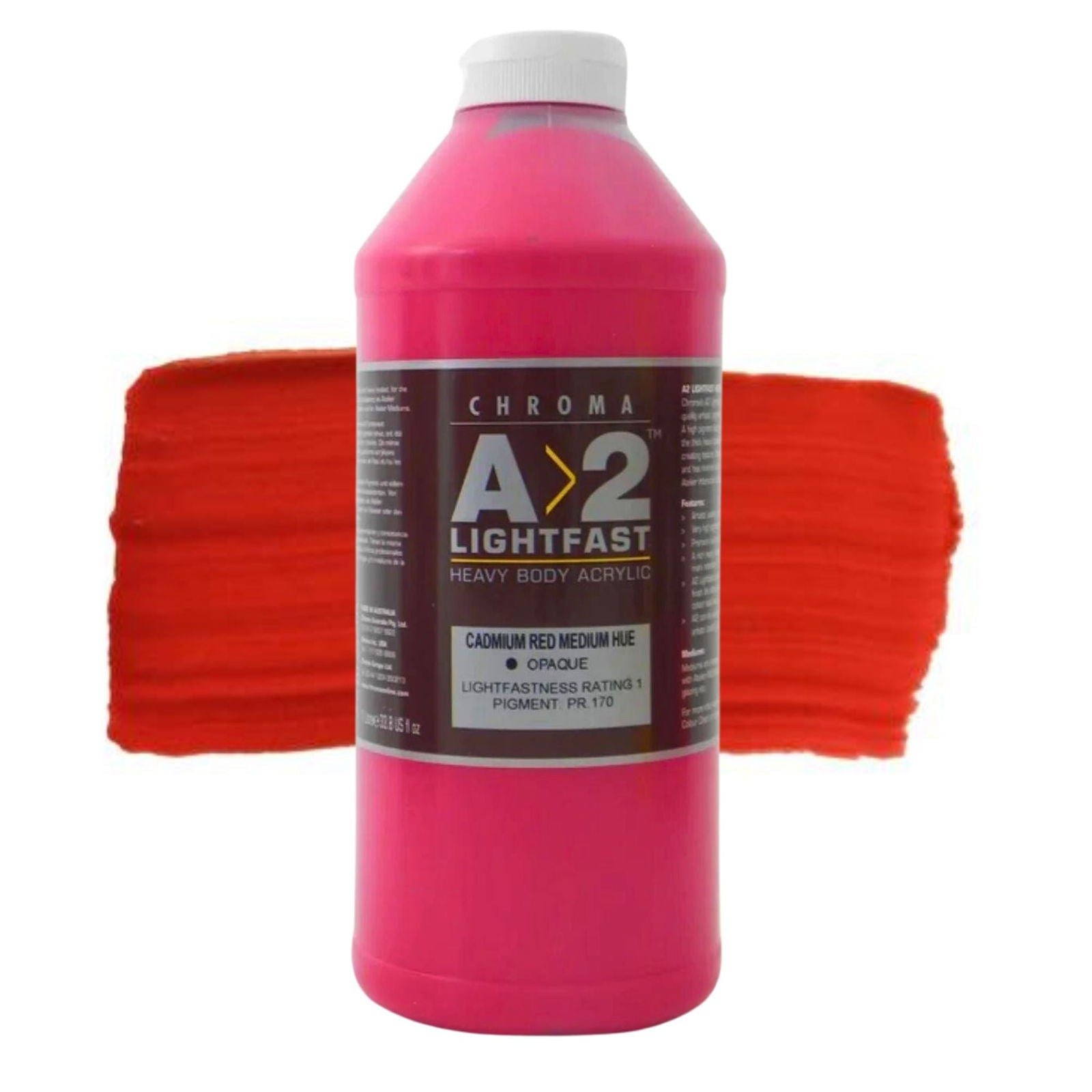 Chroma A2 Acrylic 1 Litre Cadmium Red Medium Hue