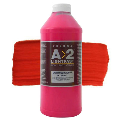 Chroma A2 Acrylic 1 Litre Cadmium Red Medium Hue