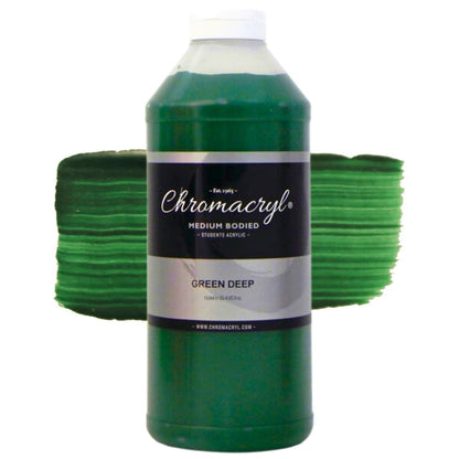 Chromacryl Student Acrylic 1 Litre Deep Green