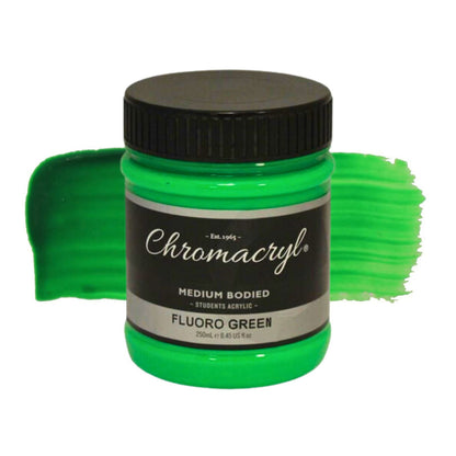 Chromacryl Student Acrylic 250ml Fluoro Green