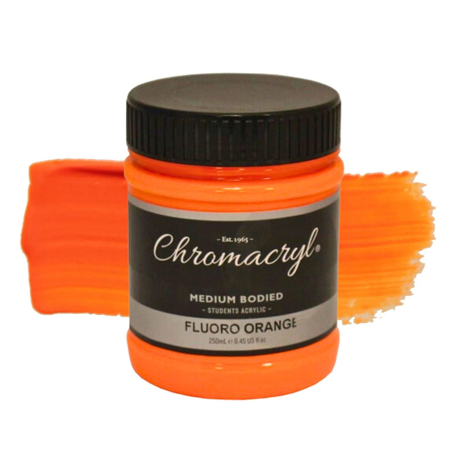 Chromacryl Student Acrylic 250ml Fluoro Orange