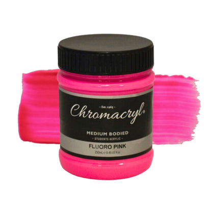 Chromacryl Student Acrylic 250ml Fluoro Pink