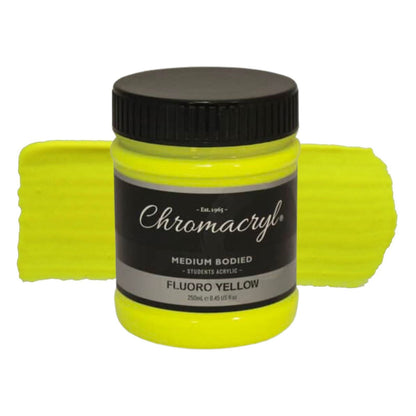 Chromacryl Student Acrylic 250ml FLUORO YELLOW