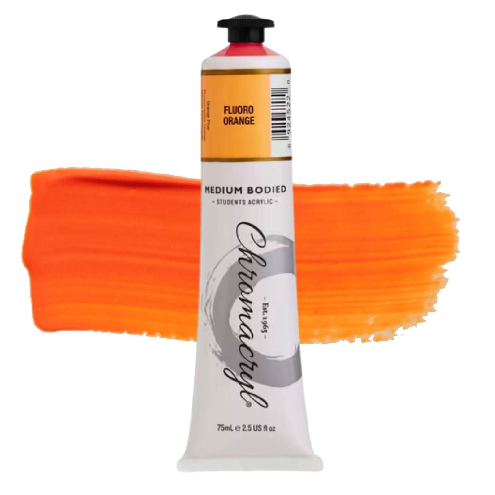 Chromacryl Student Acrylic 75ml Fluoro Orange