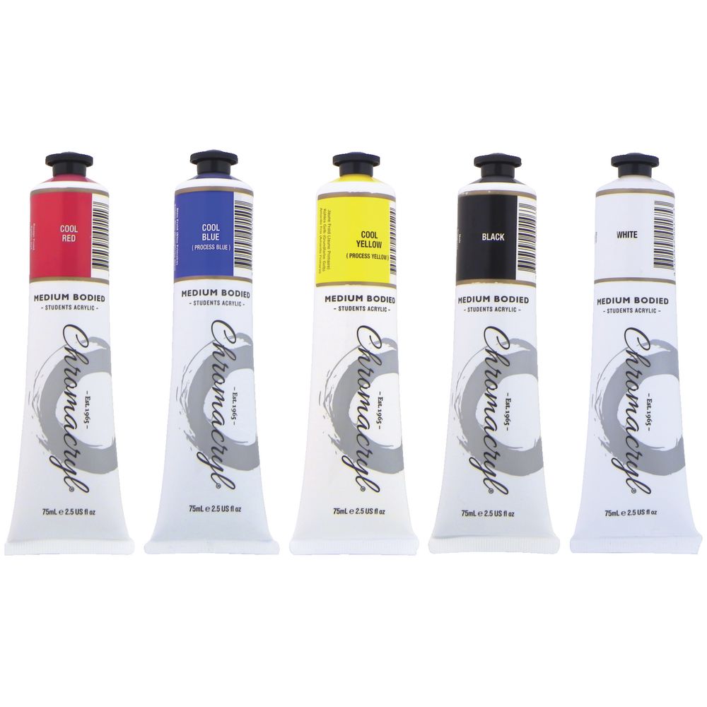 Chromacryl Student Acrylic COOL Set 75ml x 5