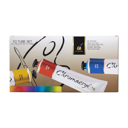 Chromacryl Student Acrylic Set 75ml x 10