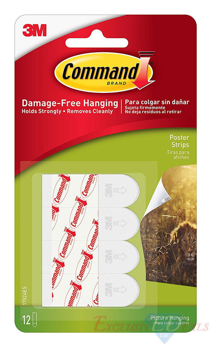 Command 3M 17024ANZ Poster Strip Pkt 12