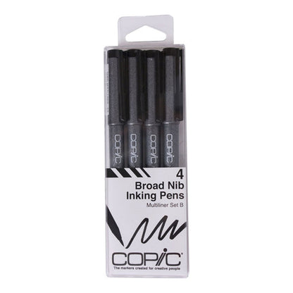 Copic Multiliner Set of 4 Set B 0.5 0.8 BS BM BLACK