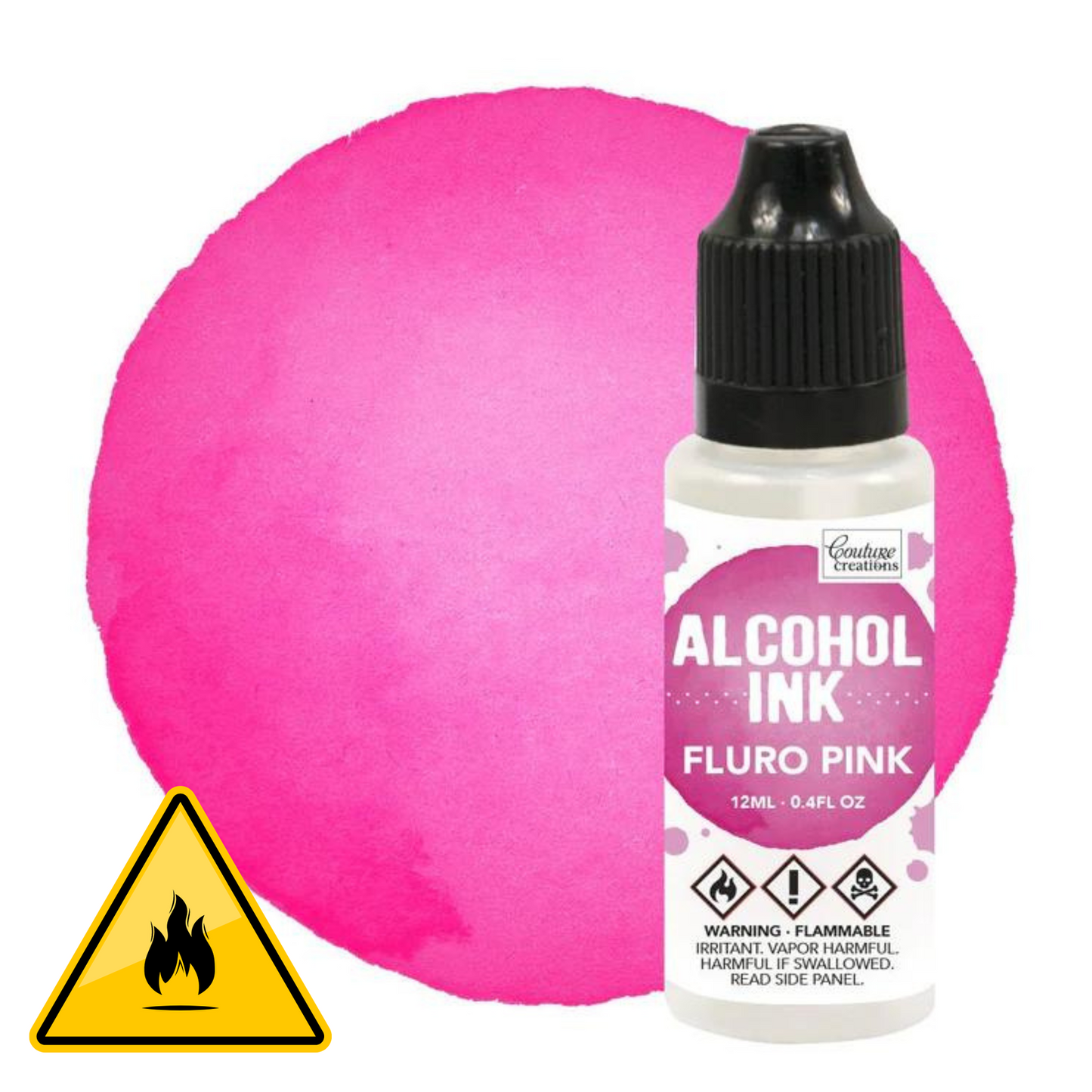 Couture Creations Alcohol Ink Standard Colours 12ml FLURO PINK