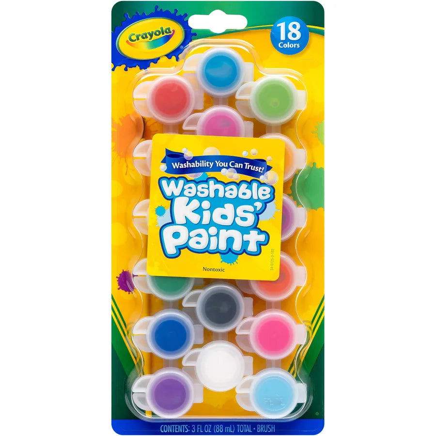 Image 1 of Crayola 18 Kids Washable Poster Paints