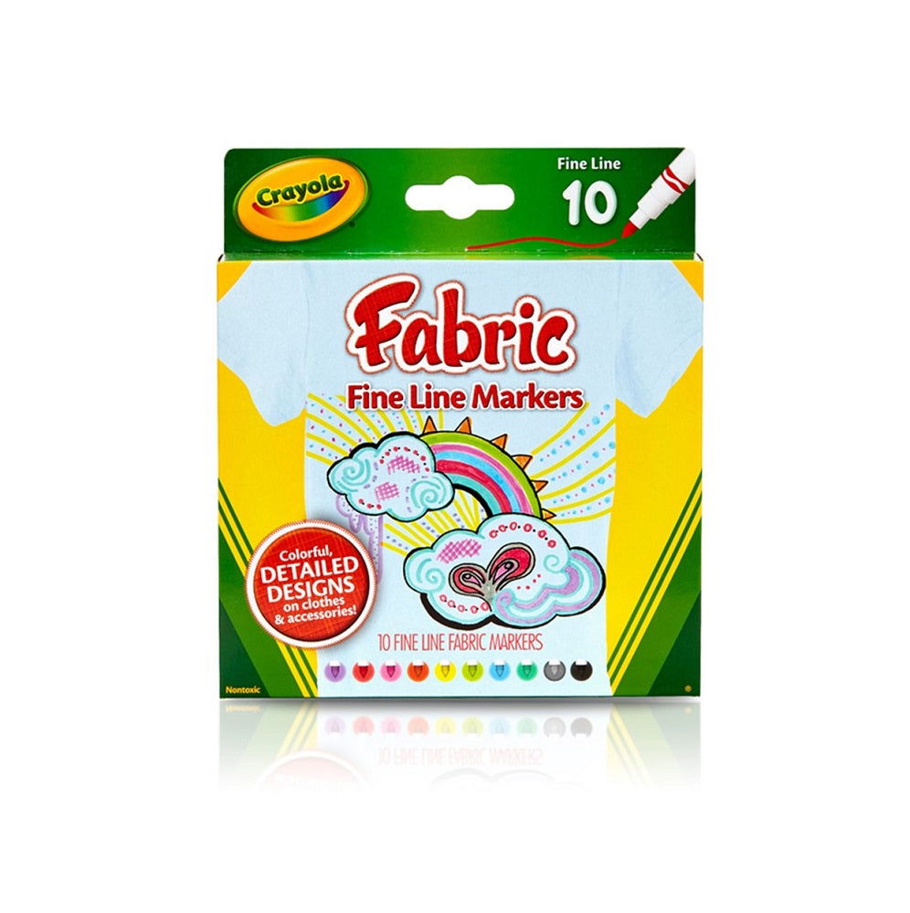 Crayola Fabric Fine Line Markers x 10