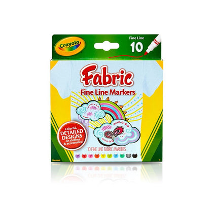 Crayola Fabric Fine Line Markers x 10